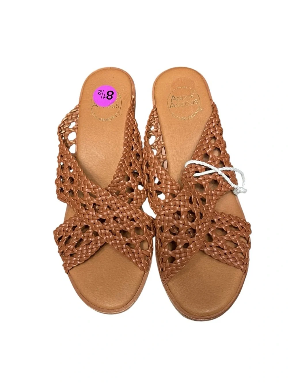 🌻NEW NWOT Andre Assous Bryana Woven Cork Wedge Sandals Women's Size 8.5